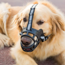 Focinheira Silicone Resistente Preta Ajustável para Cães de Grande Porte