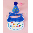 Chapéu e Babador Pet Feliz Aniversário para Cães e Gatos