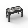 Comedouro Bebedouro Duplo Pet Elevado Ajustável Ergonômico com Tigela Aço Inox