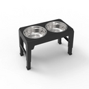 Comedouro Bebedouro Duplo Pet Elevado Ajustável Ergonômico com Tigela Aço Inox