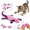 Lagarto Elétrico Interativo para Gatos Brinquedo Inteligente de Caça com Controle Remoto