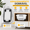 Porta Ração Dobrável Hermético com Rodinhas e Pá Dosadora para Cães e Gatos 15/45 KG
