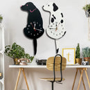 Relógio de Parede Decorativo Cachorro Labrador com Pêndulo Design Moderno em Acrílico Silencioso