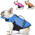 Colete Salva-Vidas para Cachorro com Flutuador de Pescoço, Alça de Resgate e Faixas Refletivas Segurança para Natação, Praia, Piscina e Passeios de Barco