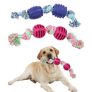Brinquedo Corda com Bola Mordedor Resistente para Cachorros