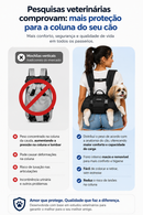 Mochila Canguru Ergonômica para Cães e Gatos Transporte Frontal com Suporte e Alças Ajustáveis