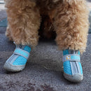 Botas Antiderrapantes para Cães Premium Proteção para Patas com Solado Grosso e Respirável (Kit com 4 Unidades)
