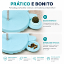 Brinquedo Interativo Porta Petiscos para Gatos e Cães Alimentador Lento com Bola Dispensadora de Ração