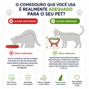 Comedouro Elevado 2 em 1 para Gatos e Cães Pequenos | Tigela Ergonômica de Parede ou de Mesa com Pote em Aço Inoxidável