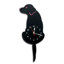 Relógio de Parede Decorativo Cachorro Labrador com Pêndulo Design Moderno em Acrílico Silencioso