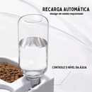 Comedouro e Bebedouro Automático Pet Tigela Pet Dupla de Canto