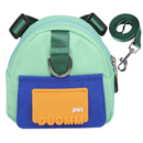 Mochila Pet com Argola e Guia para Passeios Coleira Mochila Multifuncional