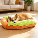 Cama Pet Hot Dog Ultra Macia e Lavável para Cães e Gatos Confortável