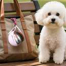 Garrafa Portátil para Água e Ração 2 em 1 para Cães e Gatos Bebedouro em Aço Inoxidável com Alça para Passeios e Viagens 285ml