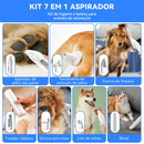 Kit Aspirador de Pelos para Cachorros com 11 Acessórios Banho e Tosa Pet Shop