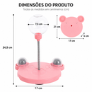 Brinquedo Interativo Porta Petiscos para Gatos e Cães Alimentador Lento com Bola Dispensadora de Ração