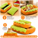 Cama Pet Hot Dog Ultra Macia e Lavável para Cães e Gatos Confortável