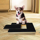Arranhador de Madeira para Cães com Caixa de Petiscos Integrada, Almofada para Aparar Unhas, Design Retrátil e Superfície de Lixa Brinquedo para Arranhar