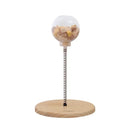 Brinquedo Interativo para Gatos CatSpring Torre de Enriquecimento com Mola, Dispenser de Petiscos e Base Giratória em Madeira