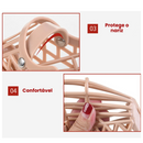 Focinheira Pet Plástica Ajustável Respirável