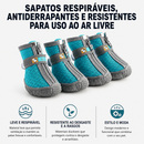 Botas Antiderrapantes para Cães Premium Proteção para Patas com Solado Grosso e Respirável (Kit com 4 Unidades)