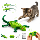 Lagarto Elétrico Interativo para Gatos Brinquedo Inteligente de Caça com Controle Remoto