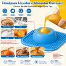 Comedouro Interativo Slow Feed com Bola Rolante e Tapete de Lamber para Cães e Gatos