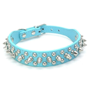 Coleira de Couro Spikes Cravejada para Cães