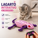 Lagarto Elétrico Interativo para Gatos Brinquedo Inteligente de Caça com Controle Remoto