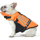 Colete Salva-Vidas para Cachorro com Flutuador de Pescoço, Alça de Resgate e Faixas Refletivas Segurança para Natação, Praia, Piscina e Passeios de Barco