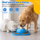 Comedouro Interativo Slow Feed com Bola Rolante e Tapete de Lamber para Cães e Gatos