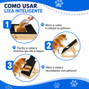 Arranhador de Madeira para Cães com Caixa de Petiscos Integrada, Almofada para Aparar Unhas, Design Retrátil e Superfície de Lixa Brinquedo para Arranhar