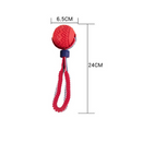 Brinquedo Bolinha com Corda Puxador Mordedor Resistente para Cães