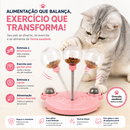 Brinquedo Interativo Porta Petiscos para Gatos e Cães Alimentador Lento com Bola Dispensadora de Ração