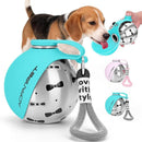 Garrafa Portátil para Água e Ração 2 em 1 para Cães e Gatos Bebedouro em Aço Inoxidável com Alça para Passeios e Viagens 285ml