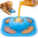 Comedouro Interativo Slow Feed com Bola Rolante e Tapete de Lamber para Cães e Gatos