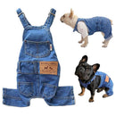 Macacão Jeans Estilo Jardineiro para Pets