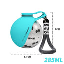 Garrafa Portátil para Água e Ração 2 em 1 para Cães e Gatos Bebedouro em Aço Inoxidável com Alça para Passeios e Viagens 285ml