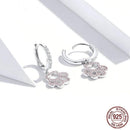 Brinco Amores de Pet, em Prata 925 com Zircônia Rosa