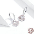 Brinco Amores de Pet, em Prata 925 com Zircônia Rosa