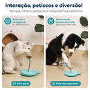 Brinquedo Interativo Porta Petiscos para Gatos e Cães Alimentador Lento com Bola Dispensadora de Ração