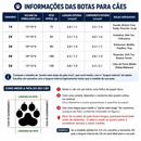 Botas Antiderrapantes para Cães Premium Proteção para Patas com Solado Grosso e Respirável (Kit com 4 Unidades)