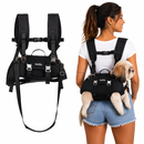 Mochila Canguru Ergonômica para Cães e Gatos Transporte Frontal com Suporte e Alças Ajustáveis