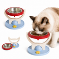 Comedouro Elevado 2 em 1 para Gatos e Cães Pequenos | Tigela Ergonômica de Parede ou de Mesa com Pote em Aço Inoxidável