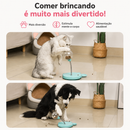 Brinquedo Interativo Porta Petiscos para Gatos e Cães Alimentador Lento com Bola Dispensadora de Ração
