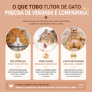 Brinquedo Interativo para Gatos CatSpring Torre de Enriquecimento com Mola, Dispenser de Petiscos e Base Giratória em Madeira