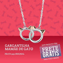 Gargantilha Mamãe de Gato, Prata 925 Original