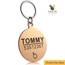 Pingente de Identificação Personalizável para Pets em Aço Inoxidável