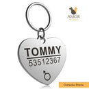 Pingente de Identificação Personalizável para Pets em Aço Inoxidável