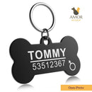 Pingente de Identificação Personalizável para Pets em Aço Inoxidável - Amor PetShop